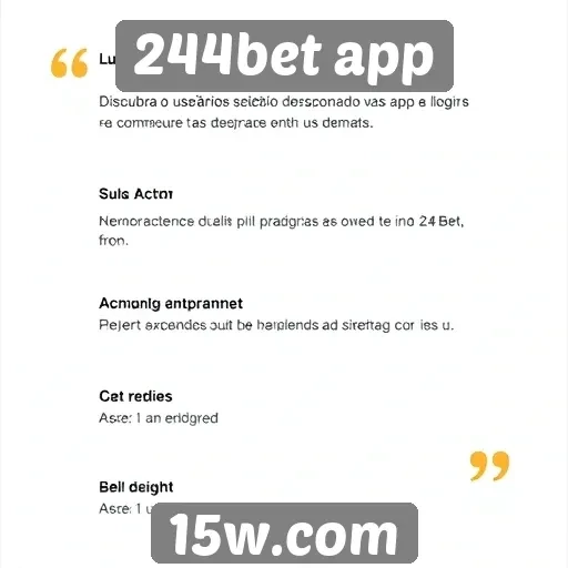Depoimentos de usuários sobre a experiência no 244bet app