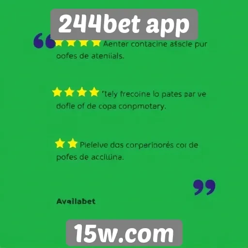 Avaliações de usuários sobre o 244bet app